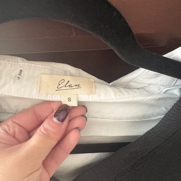 Size Small Black Elan Sweater Dress with Collared Shirt Detail - Picture 2 of 3